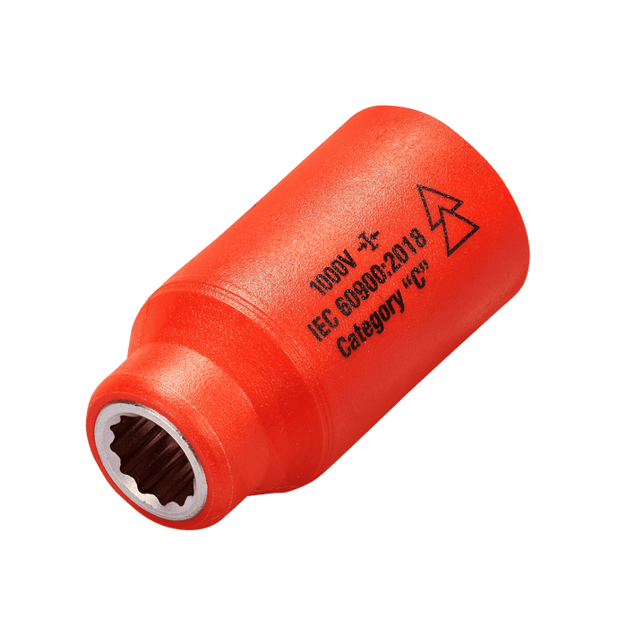 1,000v Insulated 1/2" Drive Socket 3/8"