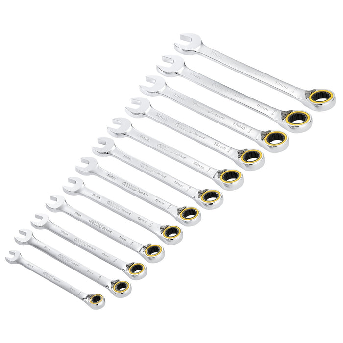 Draper-Expert-HI-TORQ®-Metric-Reversible-Ratchet-Combination-Spanner-Set-(12-Piece)