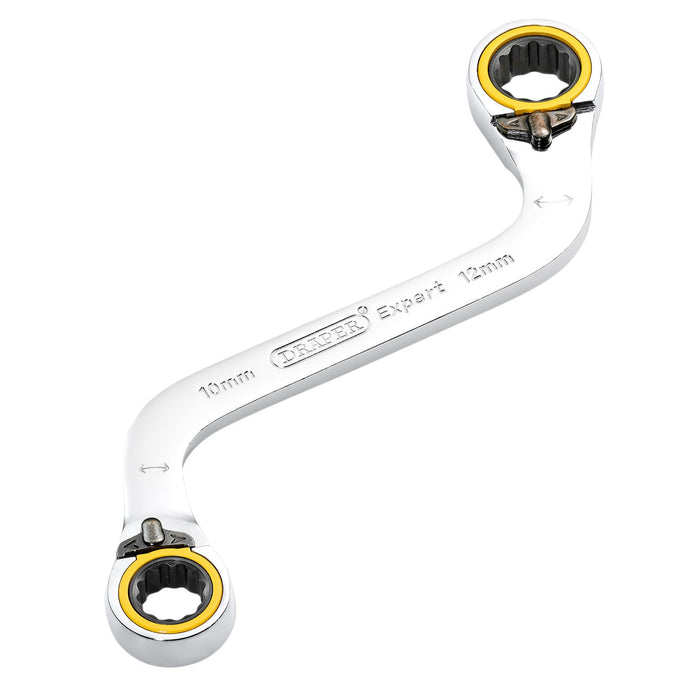 Draper-Expert-HI-TORQ®-Double-Ring-Ratchet-S-Shape-Spanner,-10-x-12mm