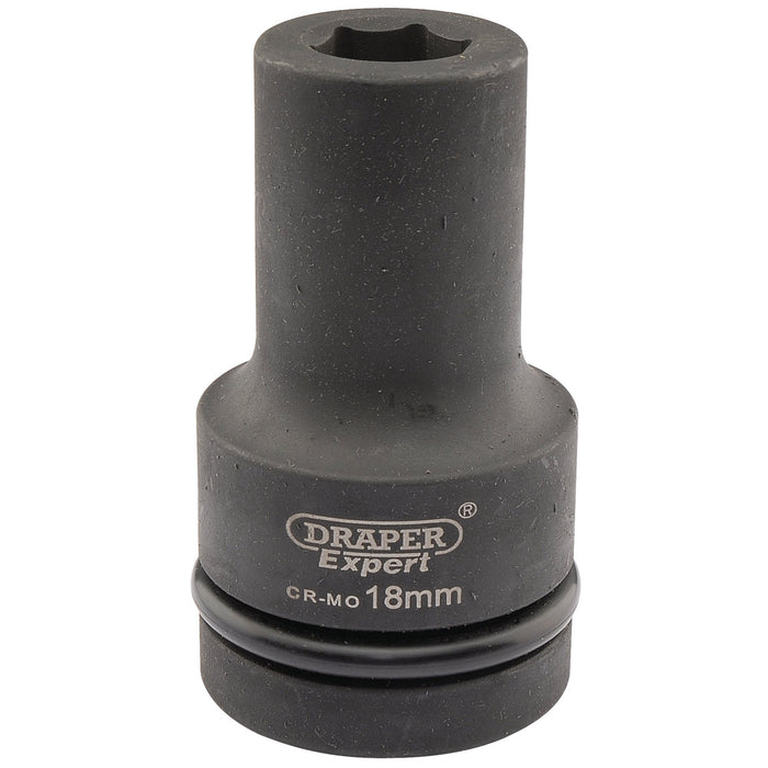Draper-Expert-HI-TORQ®-6-Point-Deep-Impact-Socket,-1"-Sq.-Dr.,-18mm