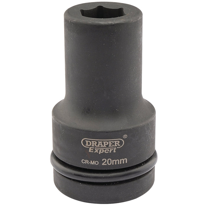 Draper-Expert-HI-TORQ®-6-Point-Deep-Impact-Socket,-1"-Sq.-Dr.,-20mm