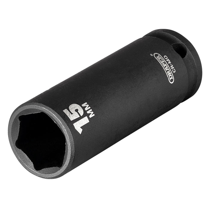Draper-Expert-HI-TORQ®-6-Point-Deep-Impact-Socket,-3/8"-Sq.-Dr.,-15mm