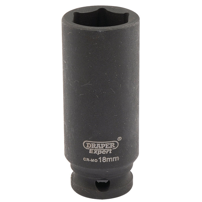 Draper-Expert-HI-TORQ®-6-Point-Deep-Impact-Socket,-3/8"-Sq.-Dr.,-18mm