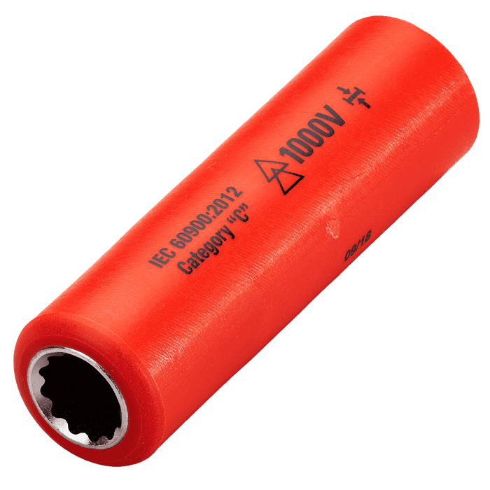 1,000v Insulated 1/4" Drive Deep Socket 14mm