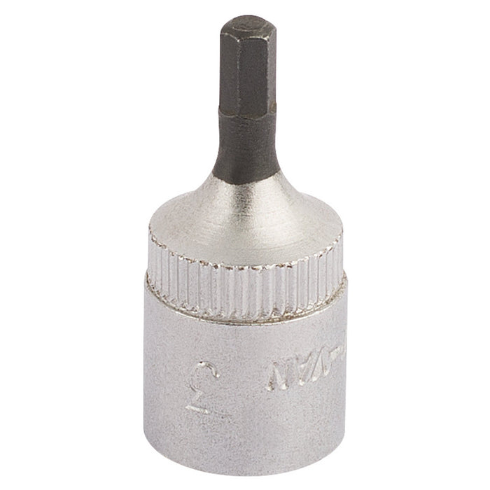 Elora-Hexagon-Screwdriver-Socket,-1/4"-Sq.-Dr.,-3mm