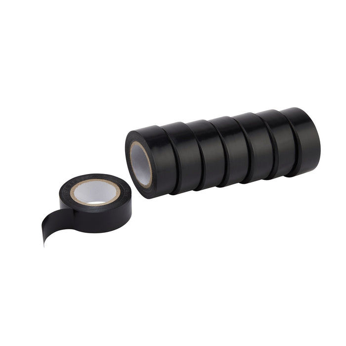 Draper-Expert-Insulation-Tape,-10m-x-19mm,-Black-(Pack-of-8)