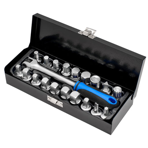 Oil-Drain-Sump-Plug-Key-Set,-3/4"-Sq.-Dr.-(20-Piece)
