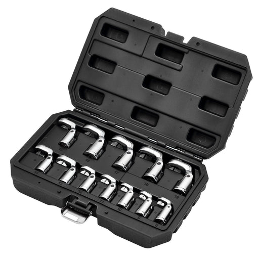 Flexible-Crowfoot-Socket-Wrench-Set,-3/8"-Sq.-Dr.-(12-Piece)