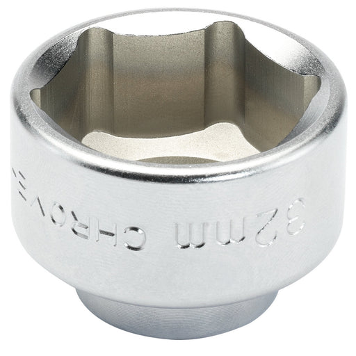 Oil-Filter-Cap-Socket,-3/8"-Sq.-Dr.,-32mm