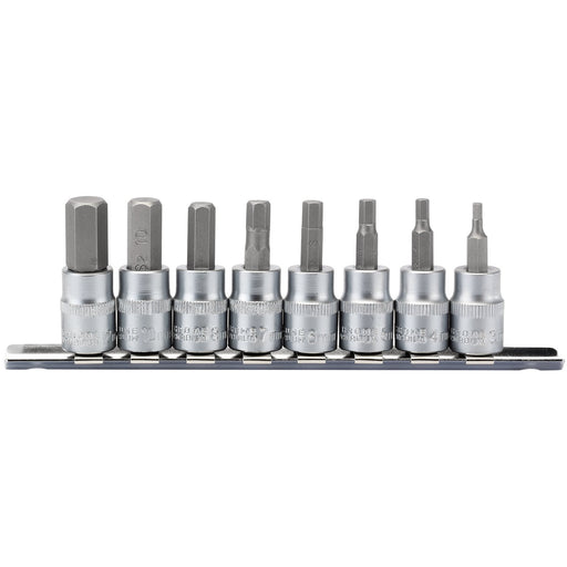 Metric-Hex.-Socket-Bit-Set,-3/8"-Sq.-Dr.,-48mm-(8-Piece)