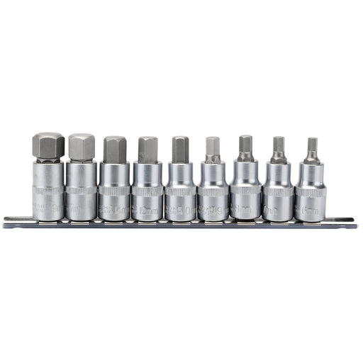 Metric-Hex.-Socket-Bit-Set,-1/2"-Sq.-Dr.,-55mm-(9-Piece)