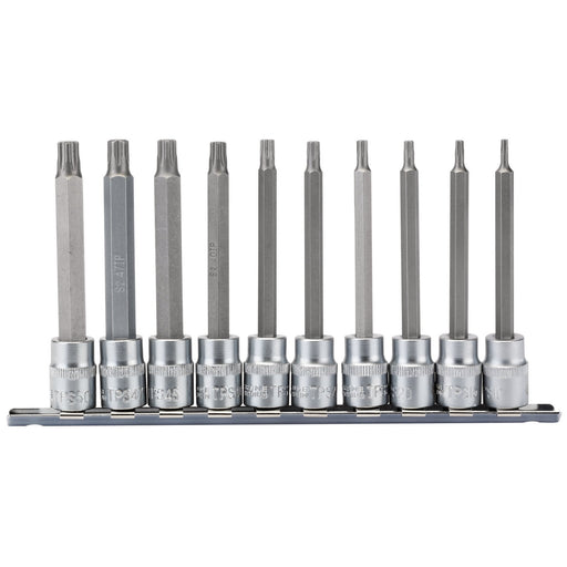 Draper-TX-STAR®-Plus-Socket-Bit-Set,-3/8"-Sq.-Dr.,-100mm-(10-Piece)