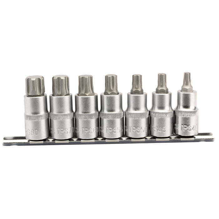 Draper-TX-STAR®-Plus-Socket-Bit-Set,-1/2"-Sq.-Dr.,-55mm-(7-Piece)