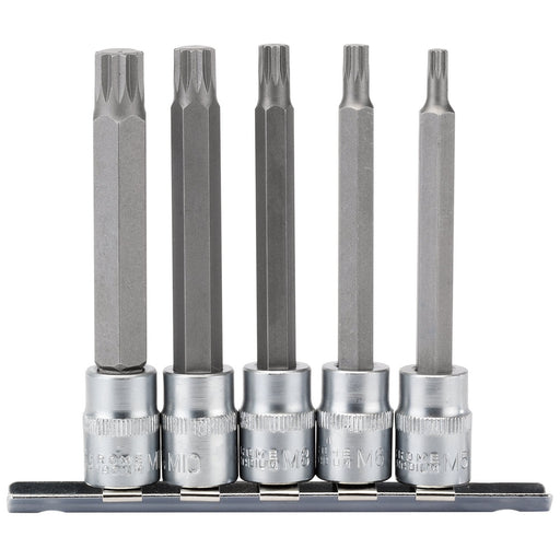 Spline-Socket-Bit-Set,-3/8"-Sq.-Dr.-(5-Piece)