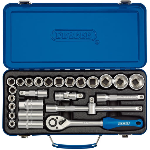 Metric-Socket-Set,-1/2"-Sq.-Dr.-(26-Piece)