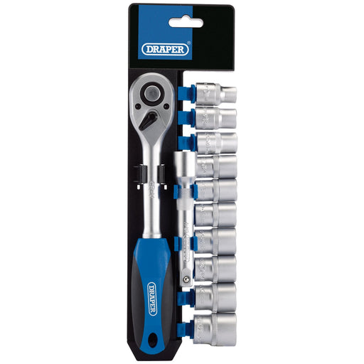 Metric-Socket-and-Ratchet-Set,-1/2"-Sq.-Dr.-(12-Piece)