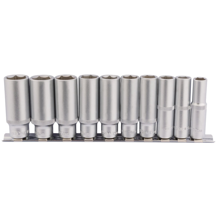 Deep-Socket-Set-on-Metal-Rail,-3/8"-Sq.-Dr.-(10-Piece)