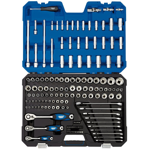 Draper-Expert-HI-TORQ®-Combined-MM/AF-Socket-Set,-1/4",-3/8"-and-1/2"-Sq.-Dr.-(150-Piece)