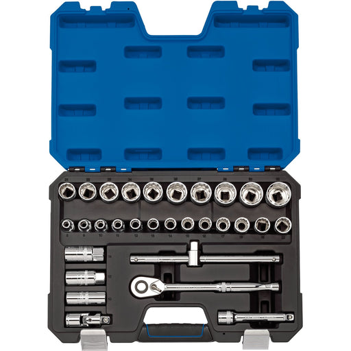 Draper-Expert-Metric-Socket-Set,-1/2"-Sq.-Dr.-(30-Piece)