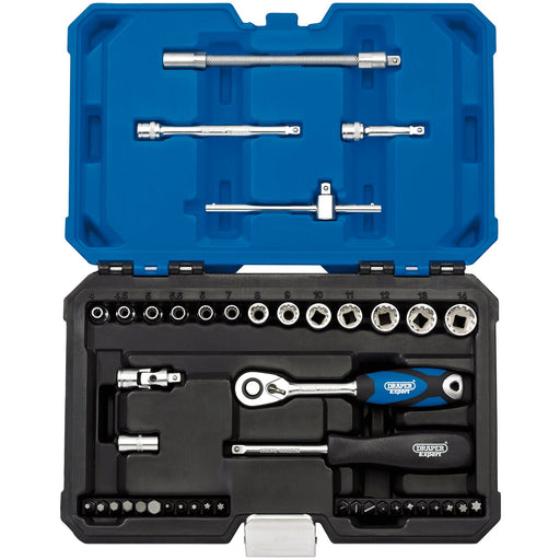 Draper-Expert-Multi-Drive®-Metric-Socket-Set,-1/4"-Sq.-Dr.-(43-Piece)