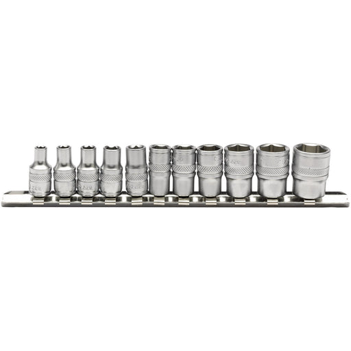 Imperial-Socket-Set-on-a-Metal-Rail,-1/4"-Sq.-Dr.-(11-Piece)