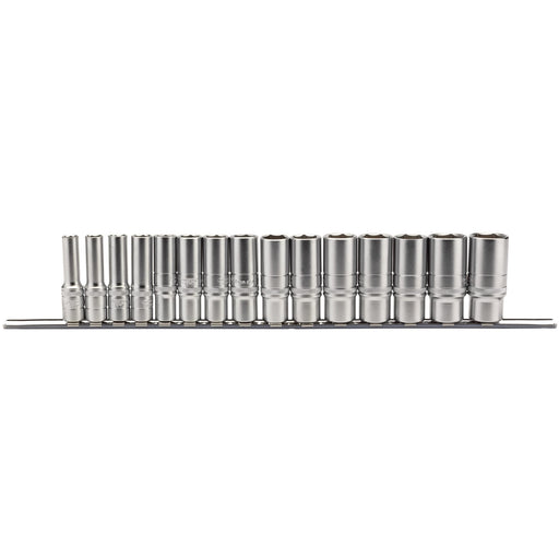 Metric-Deep-Socket-Set-on-a-Metal-Rail,-3/8"-Sq.-Dr.-(15-Piece)