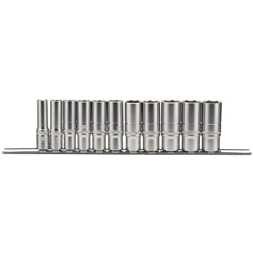 Imperial-Deep-Socket-Set-on-a-Metal-Rail,-3/8"-Sq.-Dr.-(11-Piece)