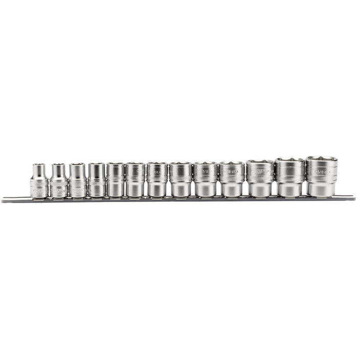 Imperial-Socket-on-a-Metal-Rail,-1/2"-Sq.-Dr.-(13-Piece)