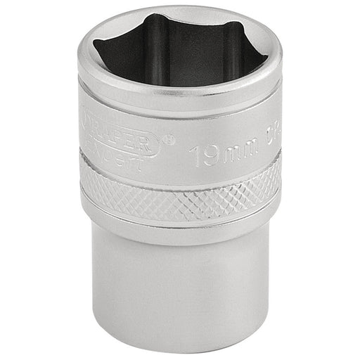 6-Point-Metric-Socket,-1/2"-Sq.-Dr.,-19mm