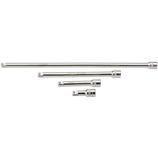 Wobble-Extension-Bar-Set,-1/2"-Sq.-Dr.,-Micro-Satin-Chrome-(4-Piece)