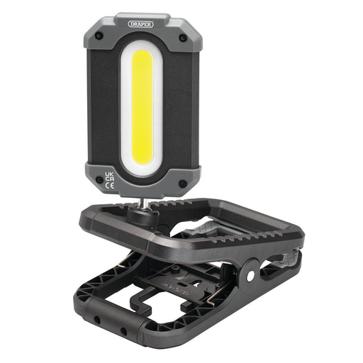 COB-LED-Rechargeable-Work-Light-and-Power-Bank-with-Clamp,-10W,-1000-Lumens,-USB-C-Cable-Supplied