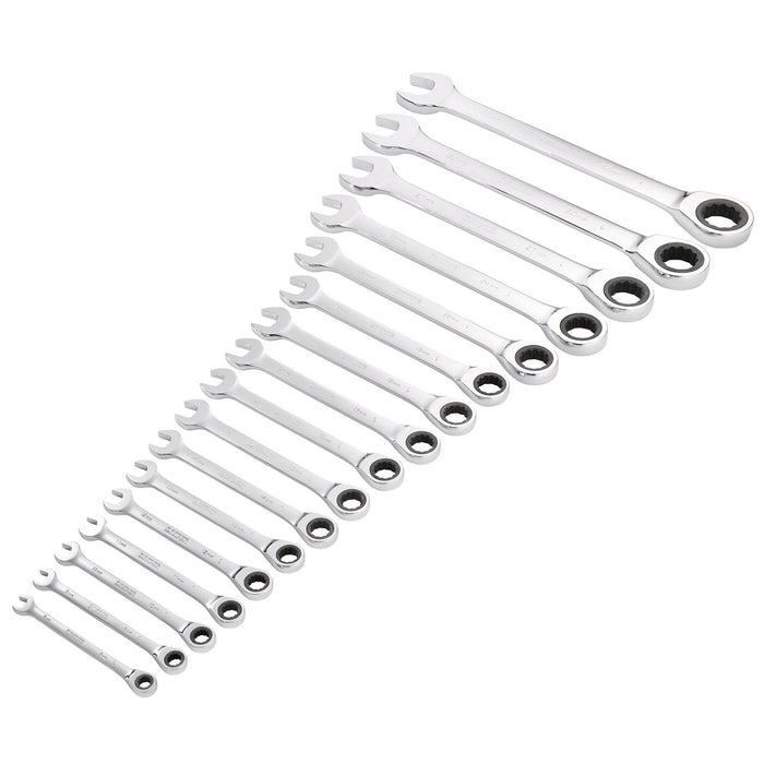 Draper-HI-TORQ®-Metric-Ratchet-Combination-Spanner-Set-(17-Piece)