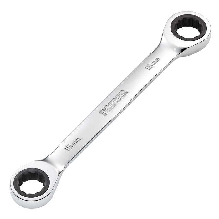 Draper-HI-TORQ®-Metric-Double-Ratchet-Ring-Spanner,-16-x-18mm
