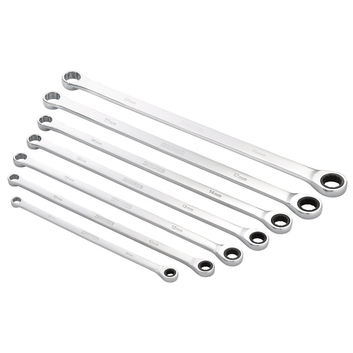 Draper-HI-TORQ®-Metric-Extra-Long-Double-Ring-Ratchet-Spanner-Set-(7-Piece)
