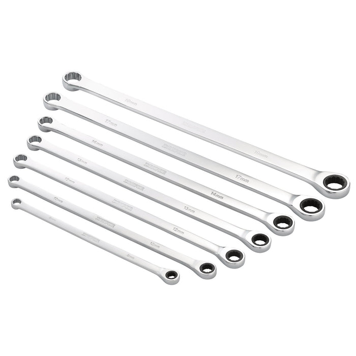 Draper-HI-TORQ®-Metric-Extra-Long-Double-Ring-Ratchet-Spanner-Set-(7-Piece)
