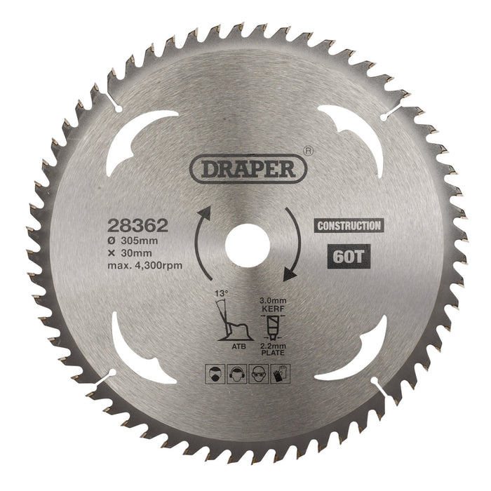 TCT-Construction-Circular-Saw-Blade,-305-x-30mm,-60T