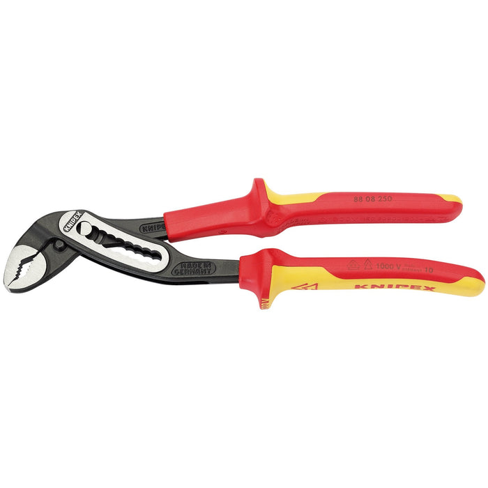 KNIPEX-Alligator®-88-08-250UKSBE-VDE-Fully-Insulated-Water-Pump-Pliers,-250mm