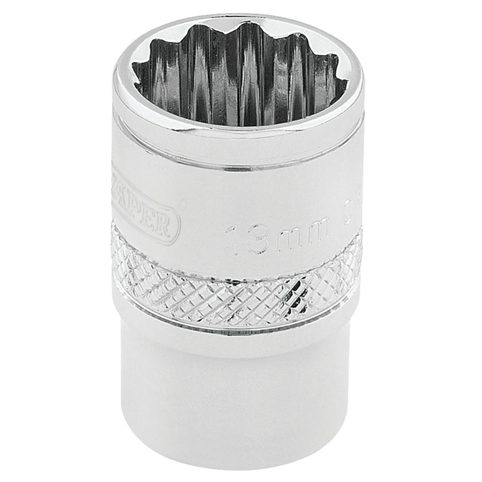 Draper-HI-TORQ®-12-Point-Socket,-3/8"-Sq.-Dr.,-13mm