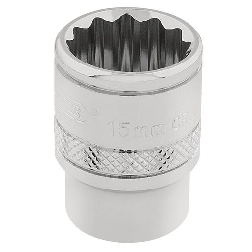 Draper-HI-TORQ®-12-Point-Socket,-3/8"-Sq.-Dr.,-15mm
