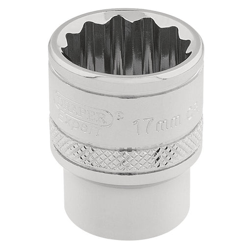 Draper-HI-TORQ®-12-Point-Socket,-3/8"-Sq.-Dr.,-17mm