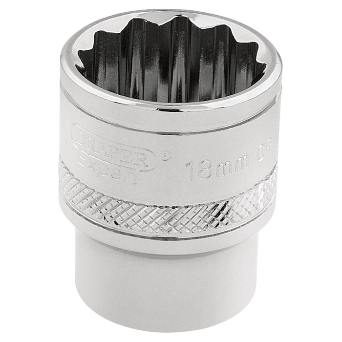 Draper-HI-TORQ®-12-Point-Socket,-3/8"-Sq.-Dr.,-18mm