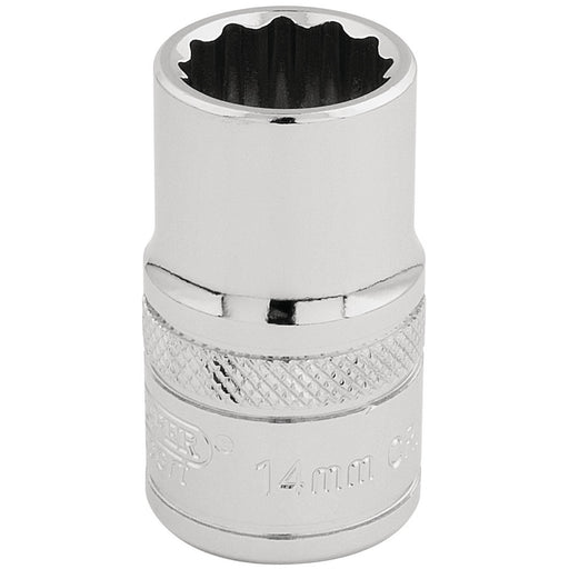 Draper-HI-TORQ®-12-Point-Socket,-1/2"-Sq.-Dr.,-14mm