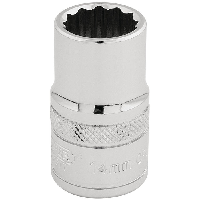 Draper-HI-TORQ®-12-Point-Socket,-1/2"-Sq.-Dr.,-14mm