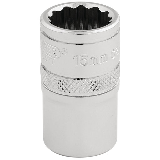 Draper-HI-TORQ®-12-Point-Socket,-1/2"-Sq.-Dr.,-15mm
