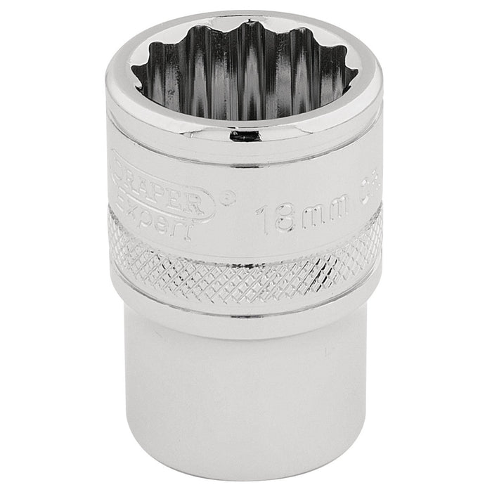 Draper-HI-TORQ®-12-Point-Socket,-1/2"-Sq.-Dr.,-18mm