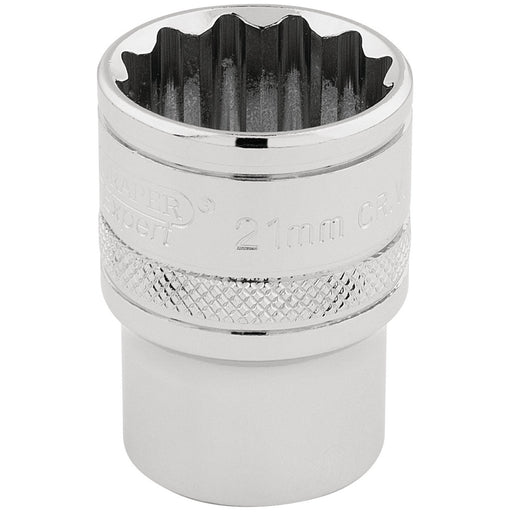 Draper-HI-TORQ®-12-Point-Socket,-1/2"-Sq.-Dr.,-21mm
