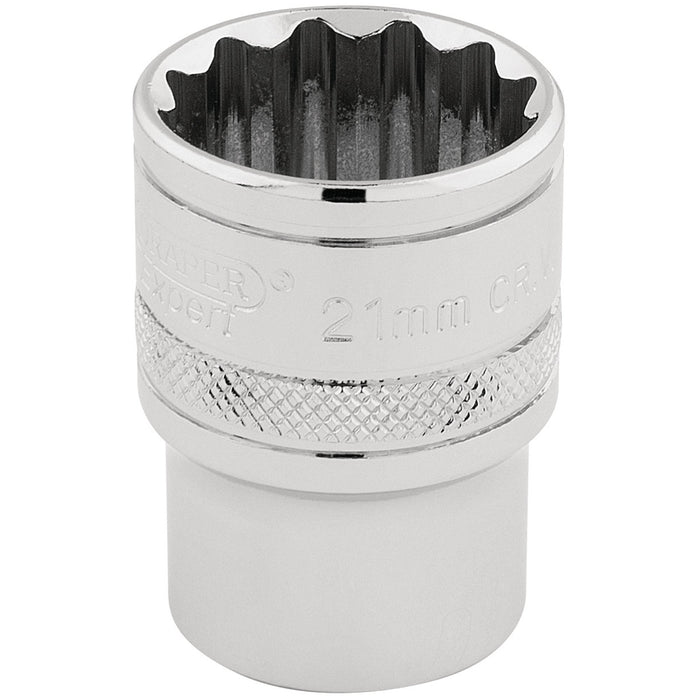 Draper-HI-TORQ®-12-Point-Socket,-1/2"-Sq.-Dr.,-21mm