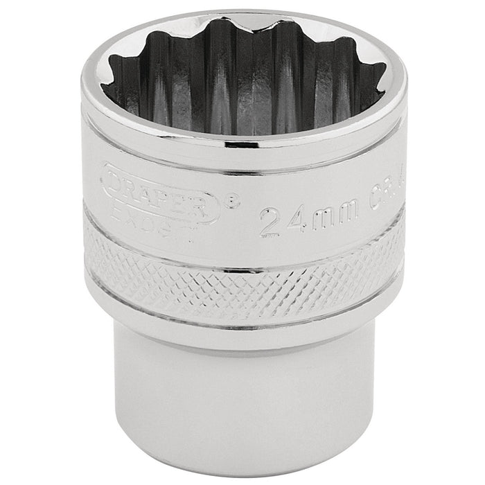Draper-HI-TORQ®-12-Point-Socket,-1/2"-Sq.-Dr.,-24mm