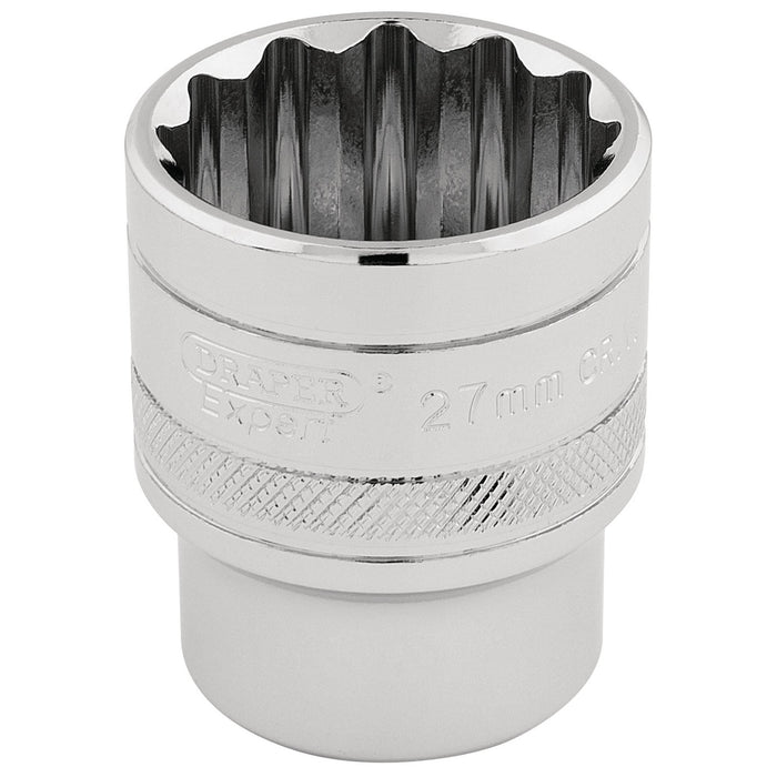Draper-HI-TORQ®-12-Point-Socket,-1/2"-Sq.-Dr.,-27mm