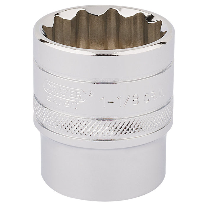 Draper-HI-TORQ®-12-Point-Socket,-1/2"-Sq.-Dr.,-1.1/8"